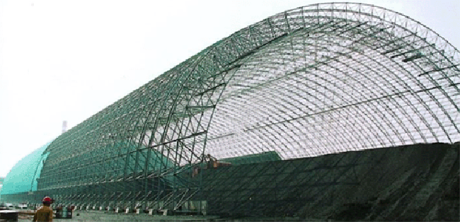 敦煌热电厂螺栓球网架干煤棚